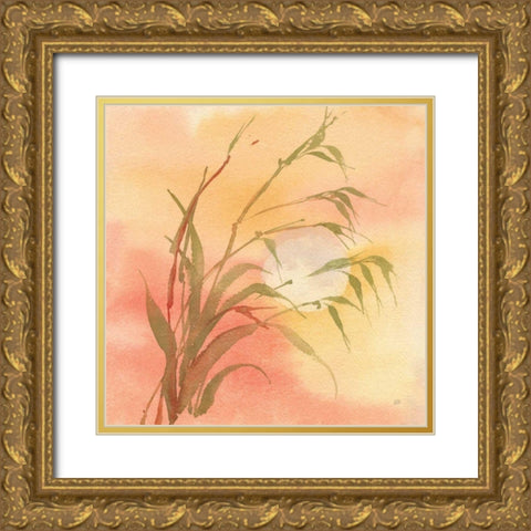 Moon Season Autumn Gold Ornate Wood Framed Art Print with Double Matting by Paschke, Chris