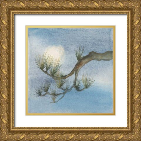 Moon Season Winter Gold Ornate Wood Framed Art Print with Double Matting by Paschke, Chris