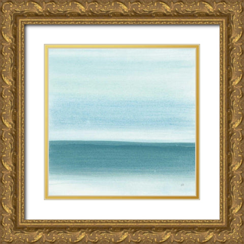 Coastal Abstraction I Gold Ornate Wood Framed Art Print with Double Matting by Paschke, Chris