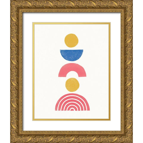 Minimalist Boho I Bright Gold Ornate Wood Framed Art Print with Double Matting by Hershey, Moira