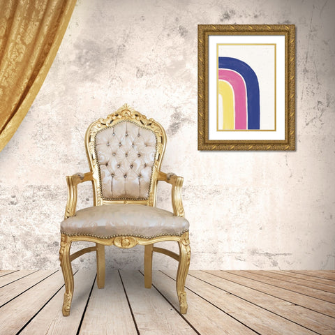 Rainbow Blush I Gold Ornate Wood Framed Art Print with Double Matting by York, Leah