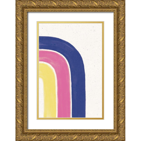 Rainbow Blush I Gold Ornate Wood Framed Art Print with Double Matting by York, Leah
