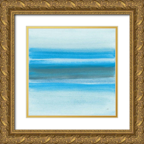 Coastal Abstraction III Gold Ornate Wood Framed Art Print with Double Matting by Paschke, Chris
