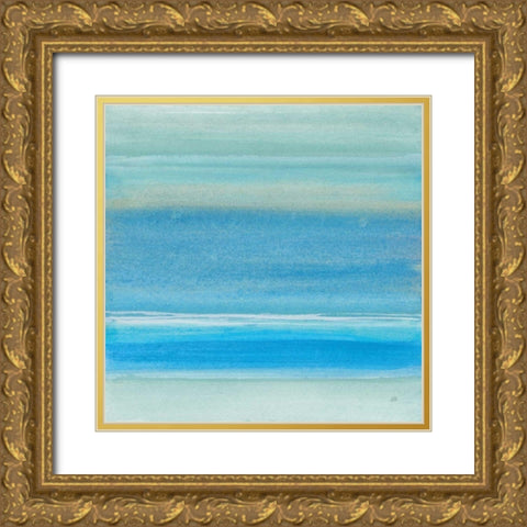 Coastal Abstraction V Gold Ornate Wood Framed Art Print with Double Matting by Paschke, Chris