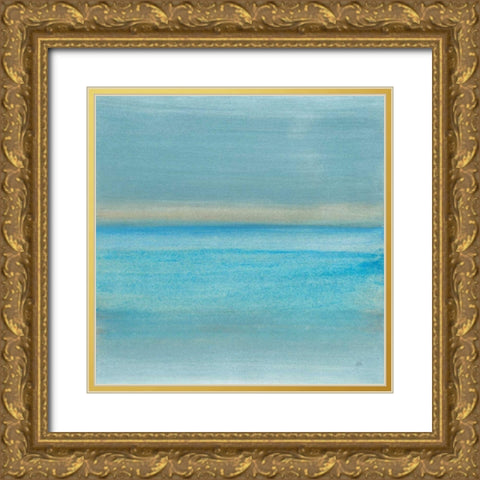 Coastal Abstraction VI Gold Ornate Wood Framed Art Print with Double Matting by Paschke, Chris