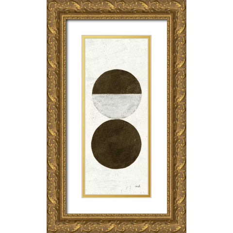 Orbs I Panel Gold Ornate Wood Framed Art Print with Double Matting by Hershey, Moira