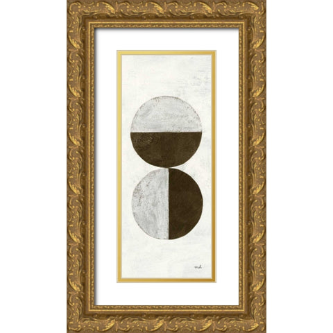Orbs II Panel Gold Ornate Wood Framed Art Print with Double Matting by Hershey, Moira
