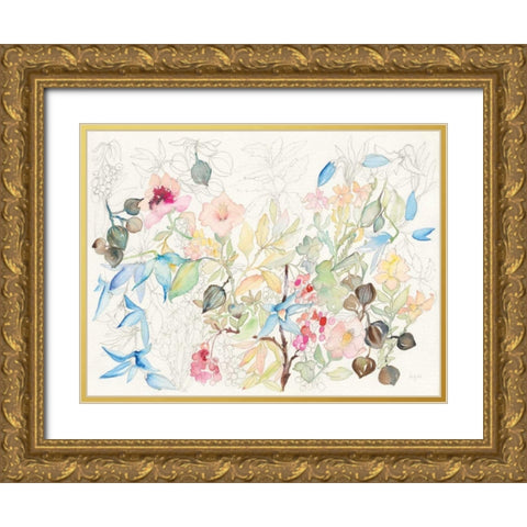 Hopeful Spring Gold Ornate Wood Framed Art Print with Double Matting by Rice, Kristy