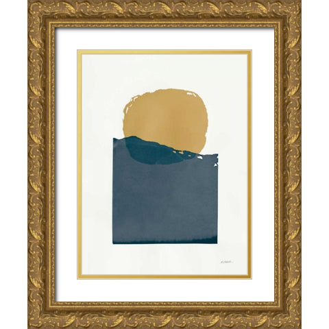 Buoyant Dark Gold Ornate Wood Framed Art Print with Double Matting by Schick, Mike