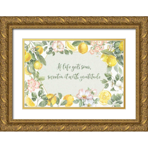 Citrus Charm I Gold Ornate Wood Framed Art Print with Double Matting by Grove, Beth