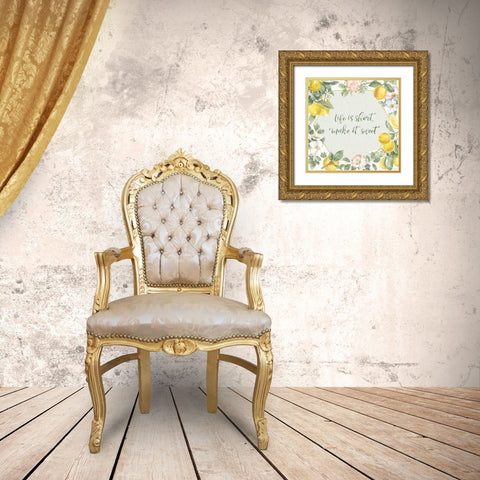 Citrus Charm II Gold Ornate Wood Framed Art Print with Double Matting by Grove, Beth