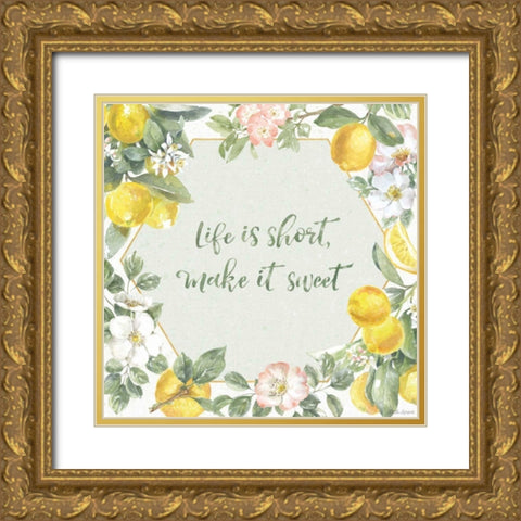 Citrus Charm II Gold Ornate Wood Framed Art Print with Double Matting by Grove, Beth