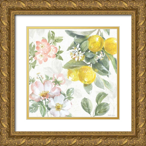 Citrus Charm V Gold Ornate Wood Framed Art Print with Double Matting by Grove, Beth