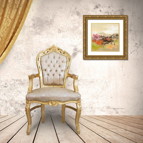 Midsummer Meadow Path Gold Ornate Wood Framed Art Print with Double Matting by Vassileva, Silvia