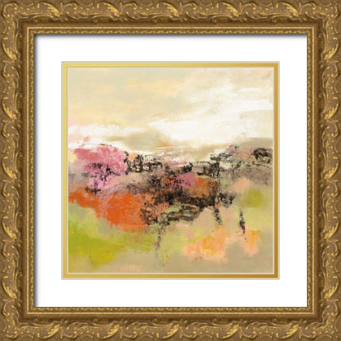 Midsummer Meadow Path Gold Ornate Wood Framed Art Print with Double Matting by Vassileva, Silvia