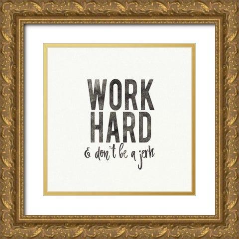 Work from Home III Gold Ornate Wood Framed Art Print with Double Matting by Wild Apple Portfolio