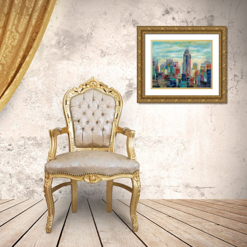 Colorful Day in Manhattan Gold Ornate Wood Framed Art Print with Double Matting by Vassileva, Silvia
