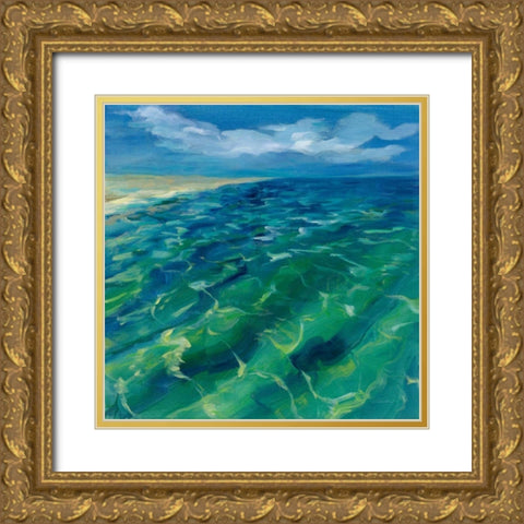 Sunny Sea Reflections Gold Ornate Wood Framed Art Print with Double Matting by Vassileva, Silvia