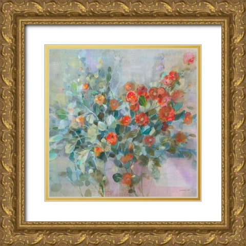 All the Blooming Gold Ornate Wood Framed Art Print with Double Matting by Nai, Danhui