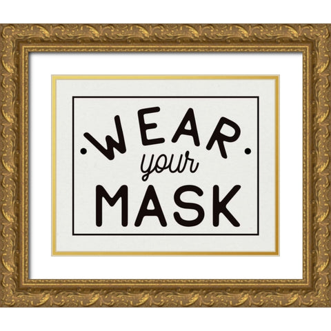 Bathroom Rules III Gold Ornate Wood Framed Art Print with Double Matting by Wild Apple Portfolio
