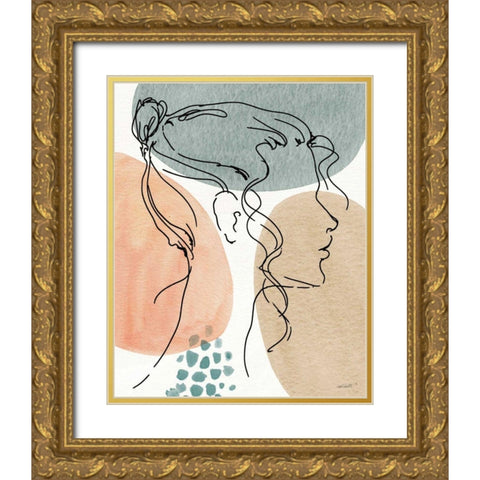 Soft Figures VI Gold Ornate Wood Framed Art Print with Double Matting by Tavoletti, Anne