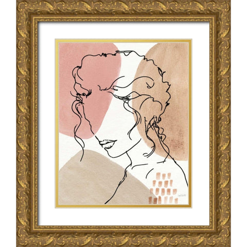 Soft Figures VII Gold Ornate Wood Framed Art Print with Double Matting by Tavoletti, Anne