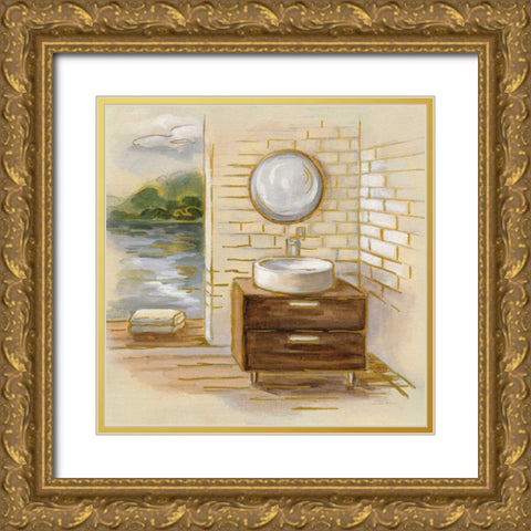 Spa by the Lake I Gold Ornate Wood Framed Art Print with Double Matting by Vassileva, Silvia