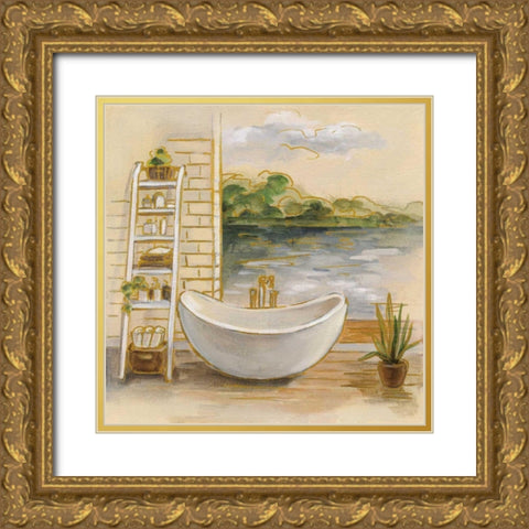 Spa by the Lake II Gold Ornate Wood Framed Art Print with Double Matting by Vassileva, Silvia