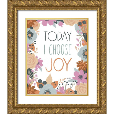 Happy Thoughts II Gold Ornate Wood Framed Art Print with Double Matting by Tavoletti, Anne