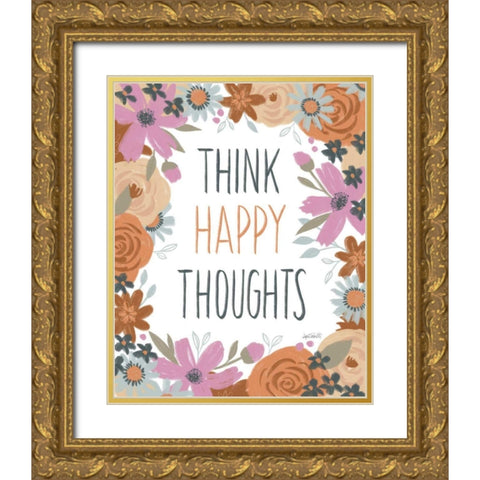 Happy Thoughts IV Gold Ornate Wood Framed Art Print with Double Matting by Tavoletti, Anne