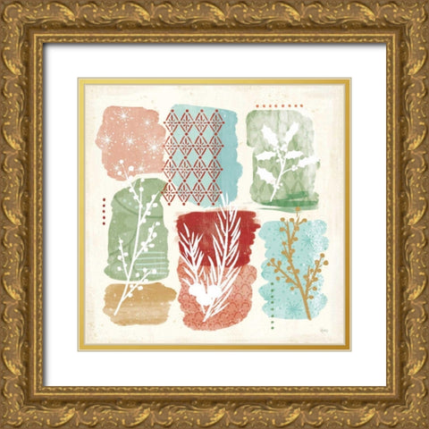 Holiday Flair VI Gold Ornate Wood Framed Art Print with Double Matting by Charron, Veronique
