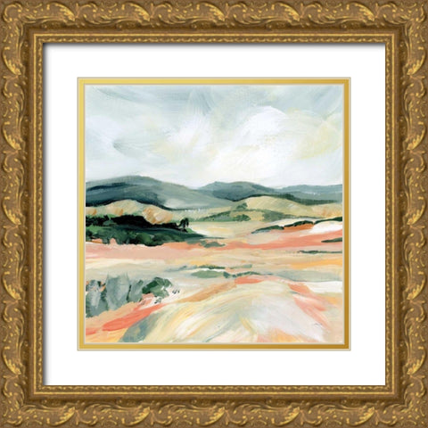 Vermillion Landscape I Gold Ornate Wood Framed Art Print with Double Matting by Pete, Katrina