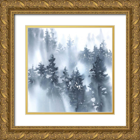 Misty Forest I Gold Ornate Wood Framed Art Print with Double Matting by Pete, Katrina