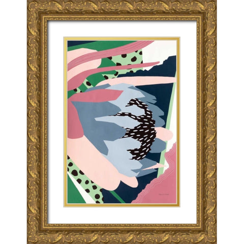 Protea Pizzaz Gold Ornate Wood Framed Art Print with Double Matting by Gallagher, Megan