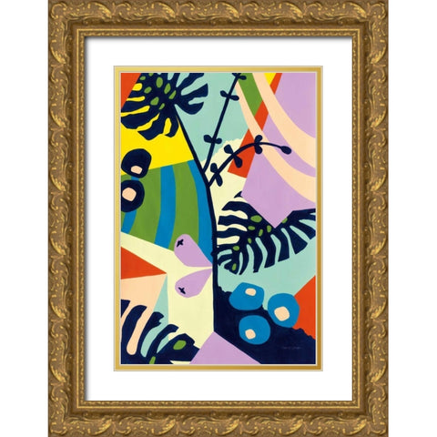 Monstera Deliciosa Gold Ornate Wood Framed Art Print with Double Matting by Gallagher, Megan