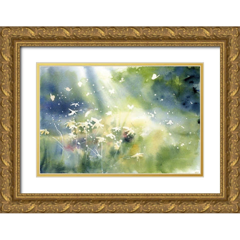 Landscape Light Gold Ornate Wood Framed Art Print with Double Matting by Pete, Katrina