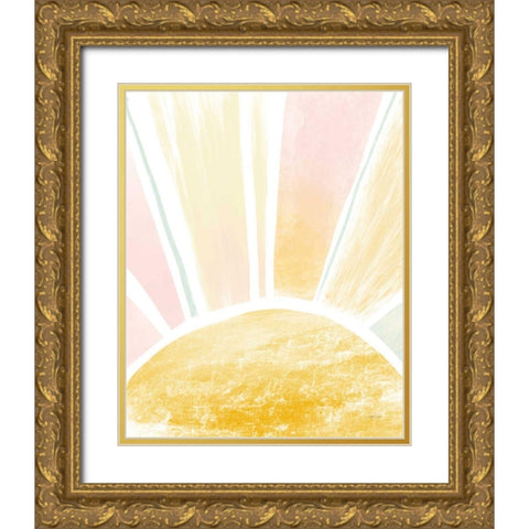 My Sunshine Gold Ornate Wood Framed Art Print with Double Matting by Pete, Katrina