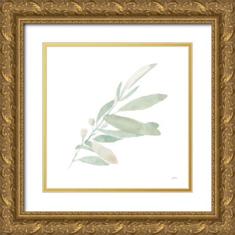 Sage I Gold Ornate Wood Framed Art Print with Double Matting by Pete, Katrina