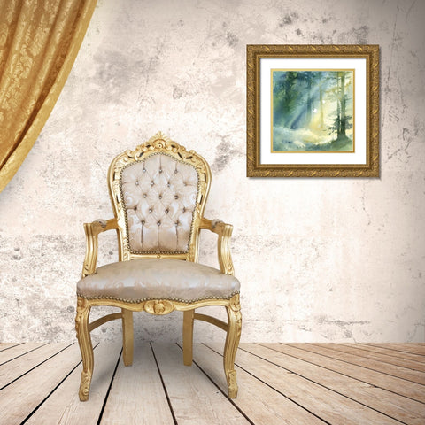 Shady Grove Gold Ornate Wood Framed Art Print with Double Matting by Pete, Katrina