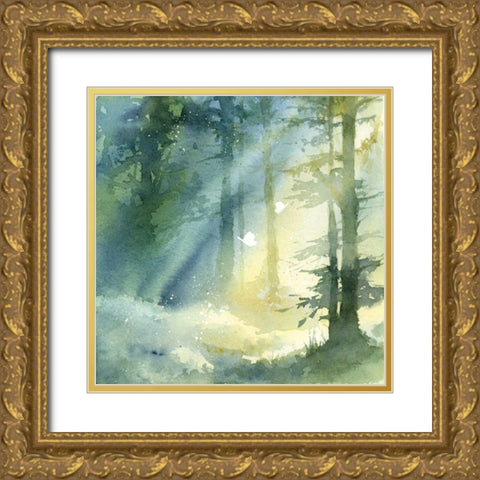 Shady Grove Gold Ornate Wood Framed Art Print with Double Matting by Pete, Katrina