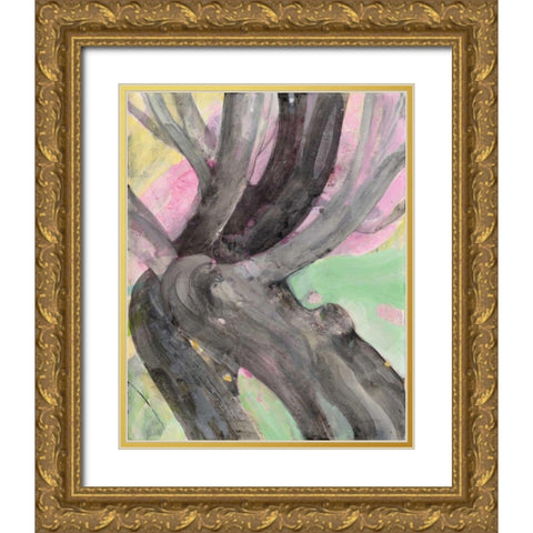 Branching Out I Gold Ornate Wood Framed Art Print with Double Matting by Hristova, Albena