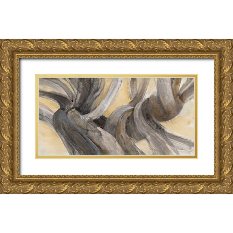 Driftwood III Gold Ornate Wood Framed Art Print with Double Matting by Hristova, Albena