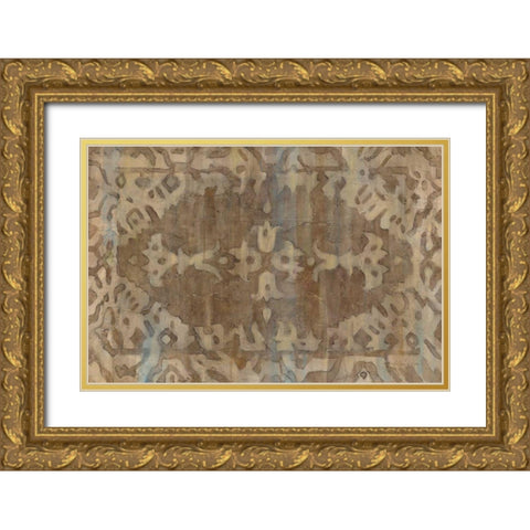 Exotic Weave Gold Ornate Wood Framed Art Print with Double Matting by Hristova, Albena