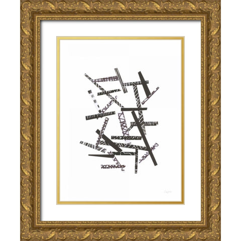 Pick Up Sticks I Gold Ornate Wood Framed Art Print with Double Matting by Prahl, Courtney