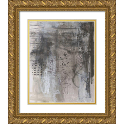 Gray Matter I Gold Ornate Wood Framed Art Print with Double Matting by Prahl, Courtney