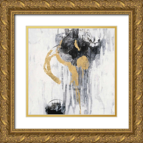 Golden Rain I Gold Ornate Wood Framed Art Print with Double Matting by Vassileva, Silvia