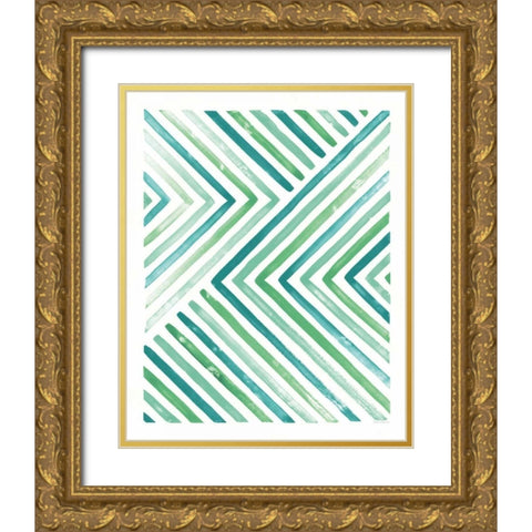 Sea Glass Sunset I Gold Ornate Wood Framed Art Print with Double Matting by Marshall, Laura