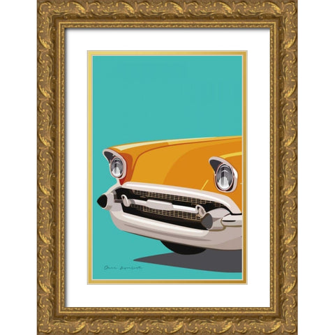 Vintage Car II Gold Ornate Wood Framed Art Print with Double Matting by Escalante, Omar