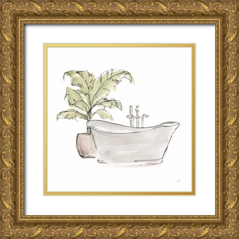 Neutral Tub III Gold Ornate Wood Framed Art Print with Double Matting by Paschke, Chris