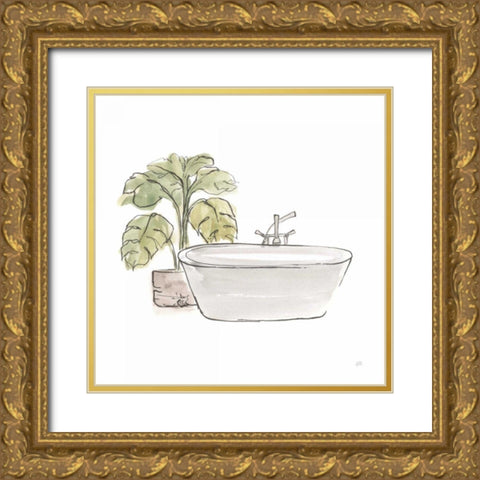 Neutral Tub IV Gold Ornate Wood Framed Art Print with Double Matting by Paschke, Chris
